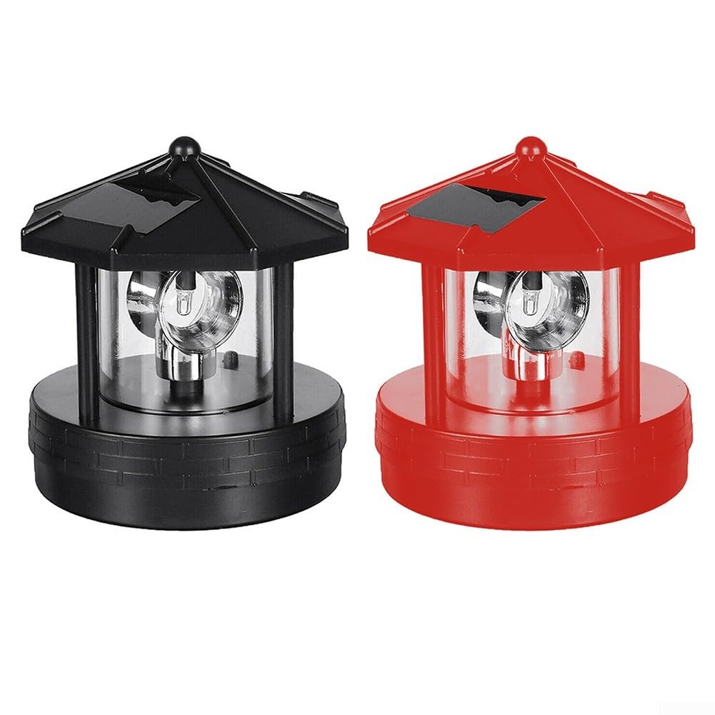 Black Solar Lighthouse Lawn Light R660312
