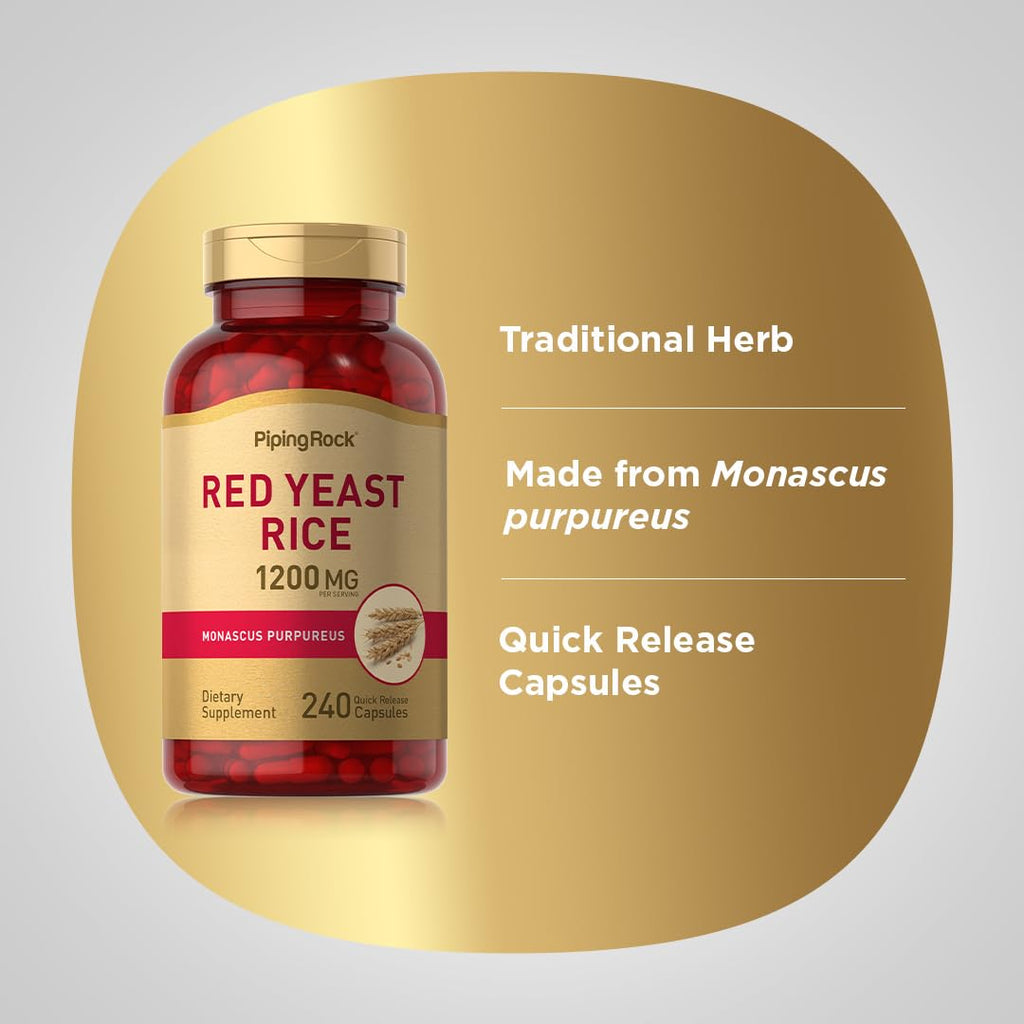 Red Yeast Rice 1200 mg 240 Capsules E7579