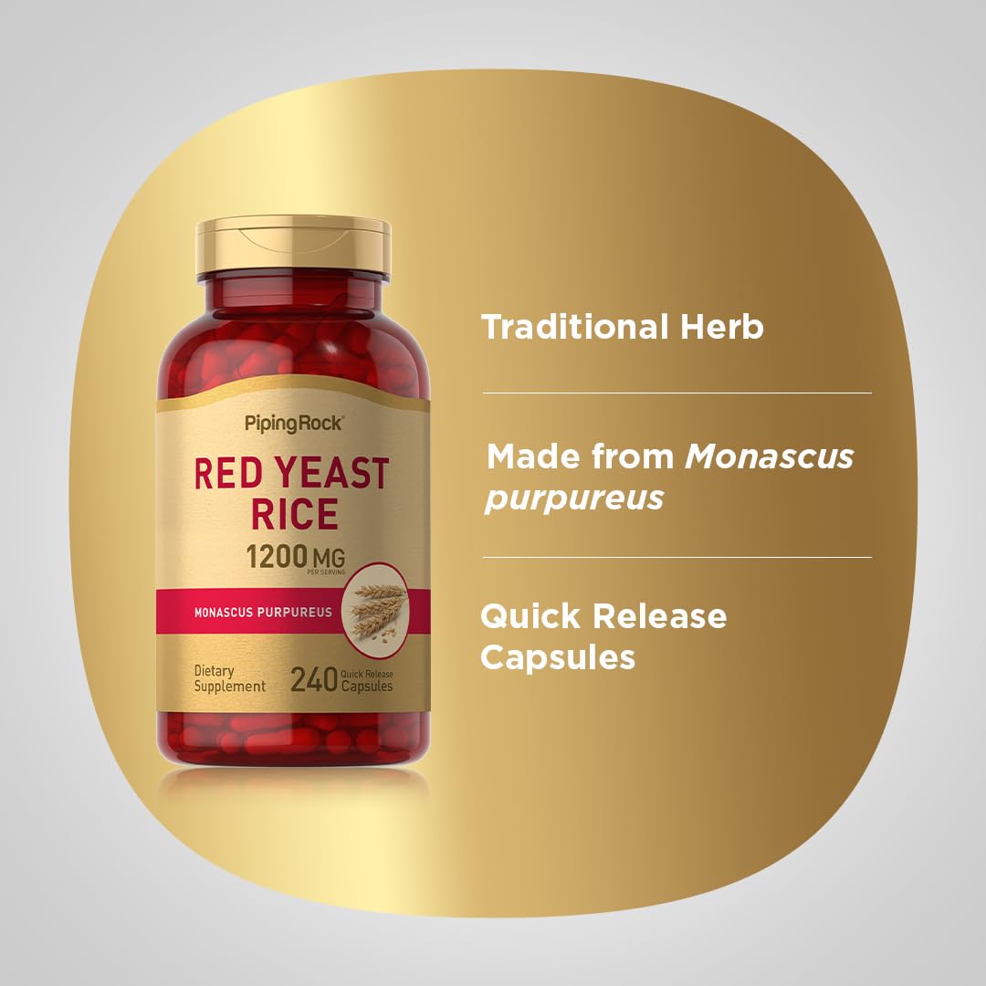 Red Yeast Rice 1200 mg 240 Capsules E7579