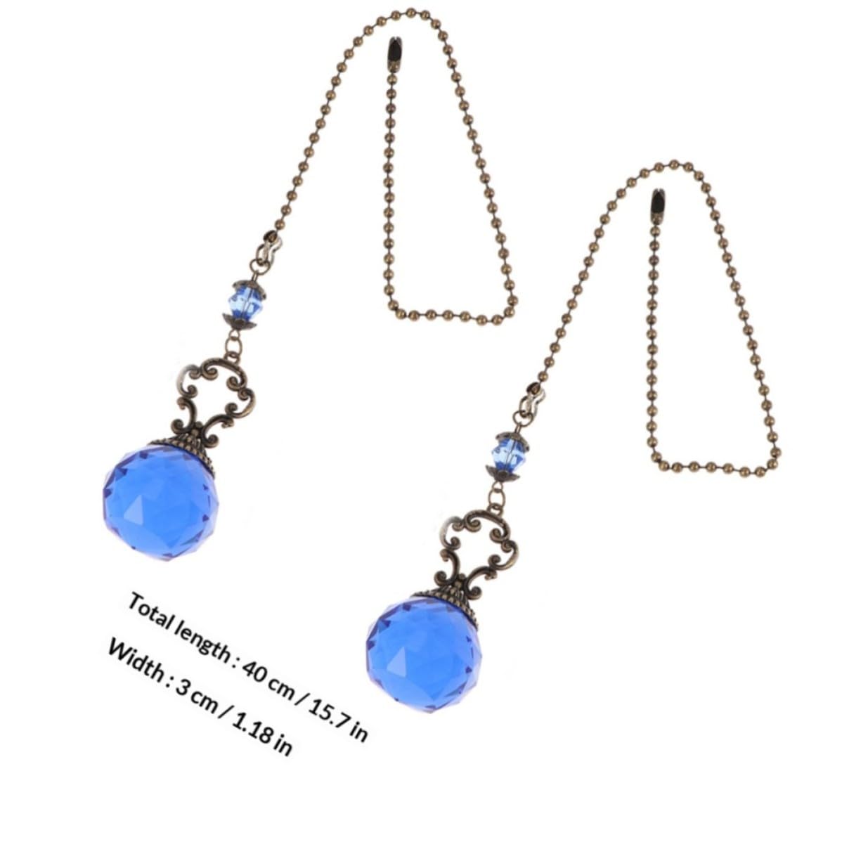 2pcs Crystal Ball Pull Chain Light Accessory I981291
