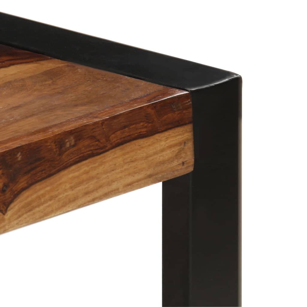 Brown Solid Sheesham Wood Coffee Table with Steel Legs G757731