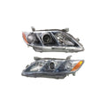 Toyota Camry 2007 2008 2009 Headlights Driver And Passenger Side Pair Amber & Clear Lens O737201