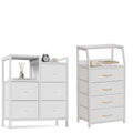 White 4 Drawer Dresser with 5 Storage Bins F573