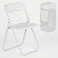 White Plastic Folding Chairs 10 Pack with Steel Frame G5155
