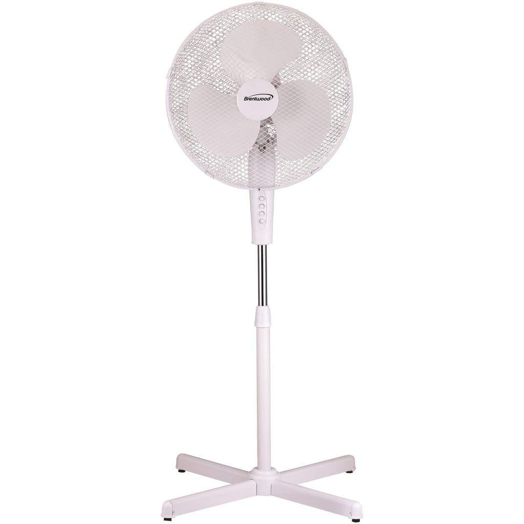White 16-inch 3-Speed Oscillating Stand Fan Q113447