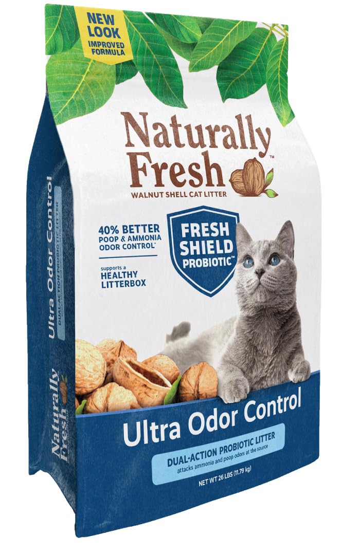 Walnut Shells Cat Litter, Multi-Cat, Unscented, 26 Lbs B49781