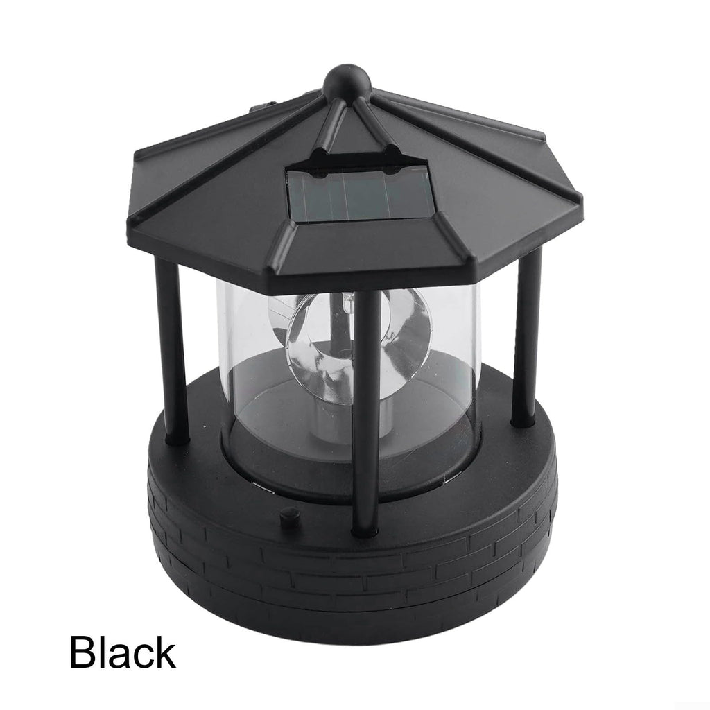 Black Solar Lighthouse Lawn Light R660312