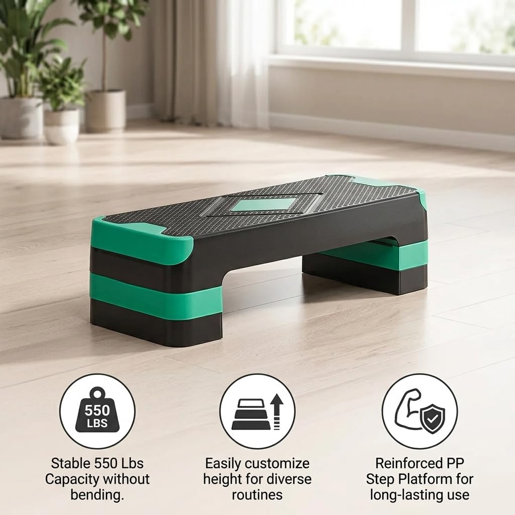 Adjustable Non-Slip Aerobic Step Platform O135400