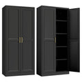 71" Metal Pantry Storage Cabinet with Doors & 4 Adjustable Shelves D930