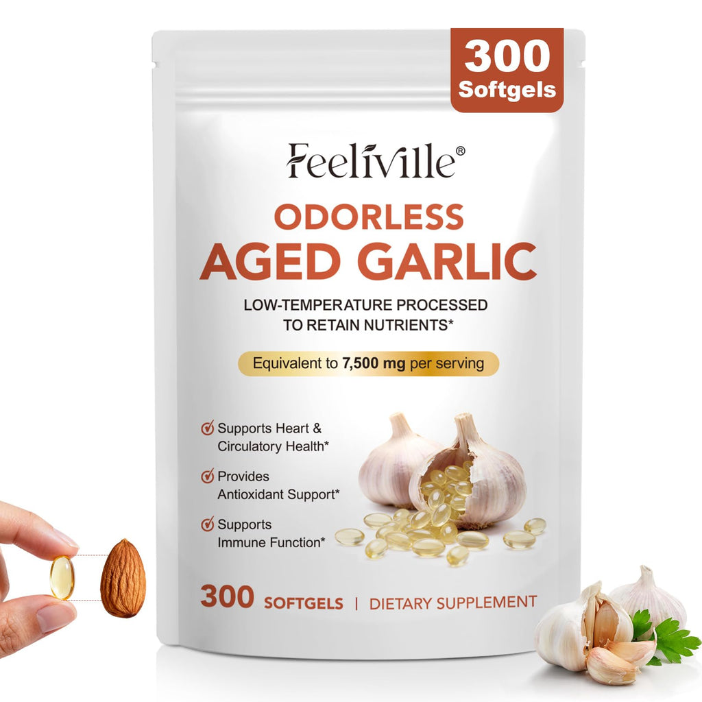 7500mg Odorless Garlic Capsules 300 Softgels P24646