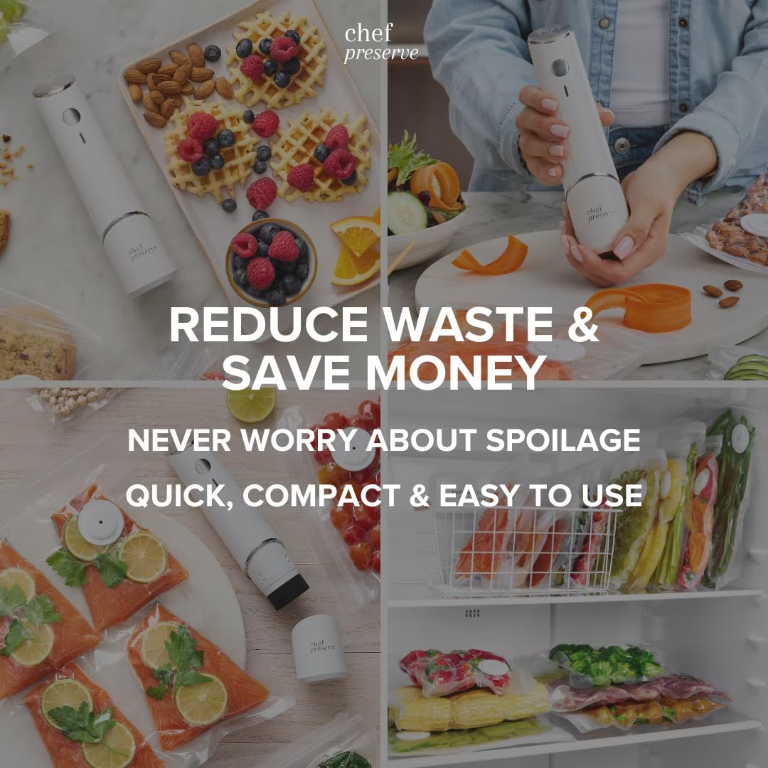Compact Vacuum Sealer with 30 Reusable Vacuum Bags G117