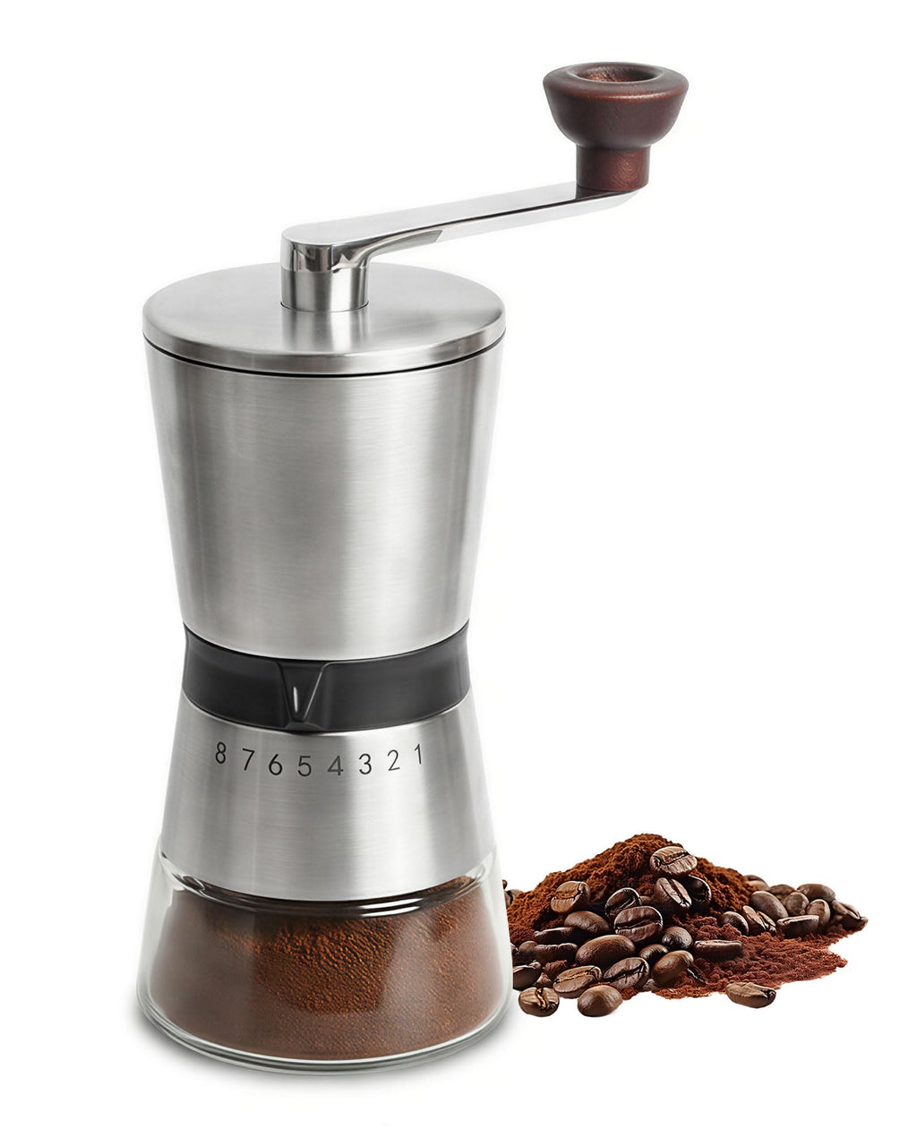 Manual Coffee Grinder with Handle Crank, Ceramic Burr J269