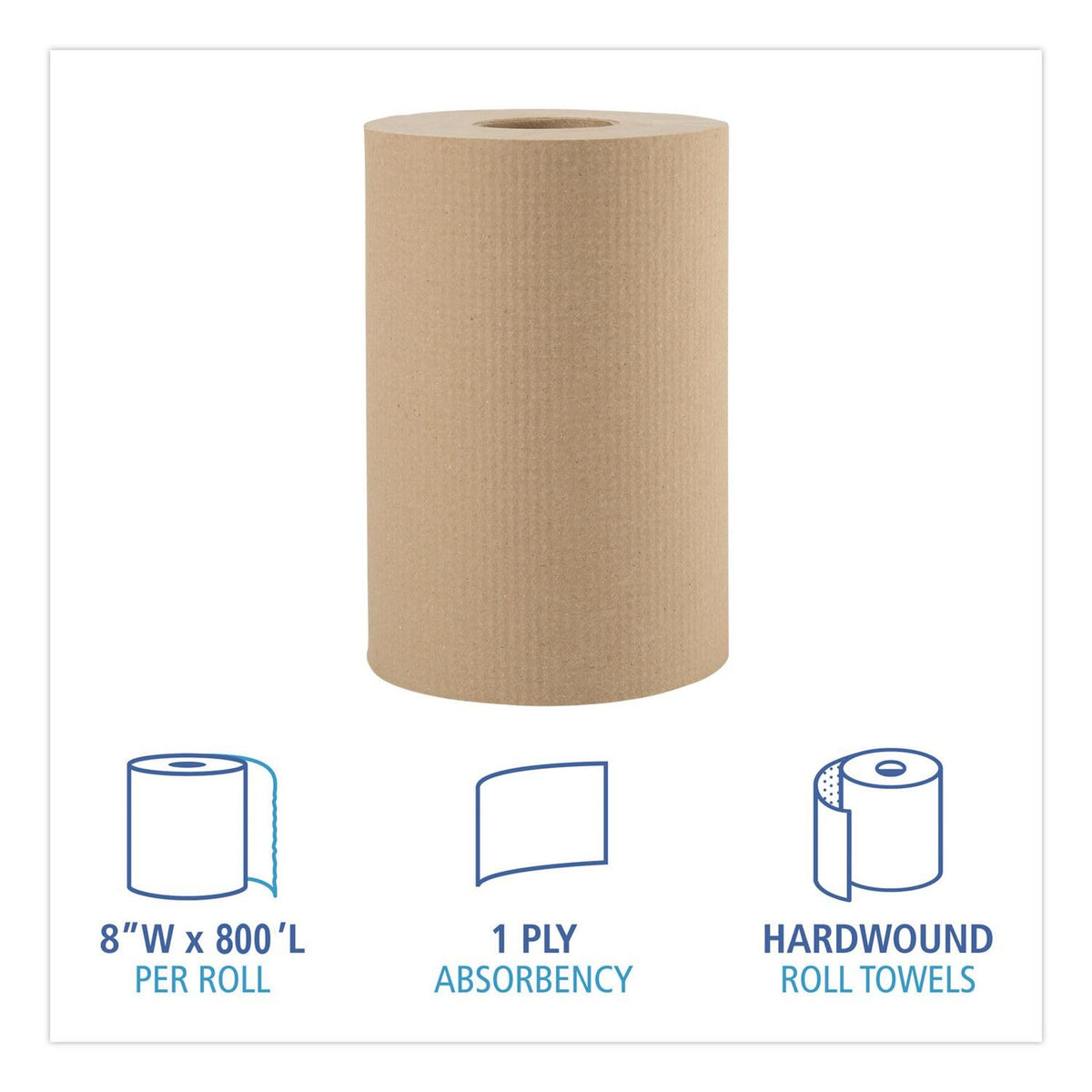 Green Seal Recycled Paper Towel Roll, Natural, 8" x 800 ft, Case of 6 X94026