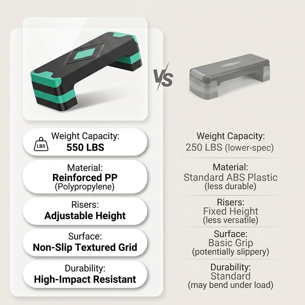 Adjustable Non-Slip Aerobic Step Platform O135400