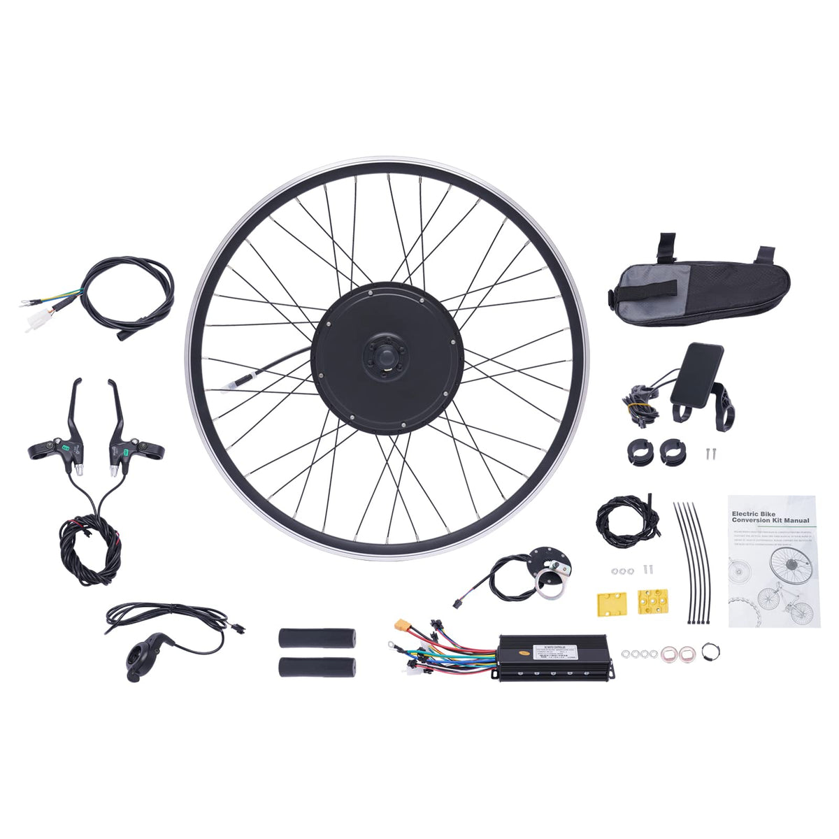 48V 1000W E-Bike Conversion Kit with Display Brushless Gearless Motor I987