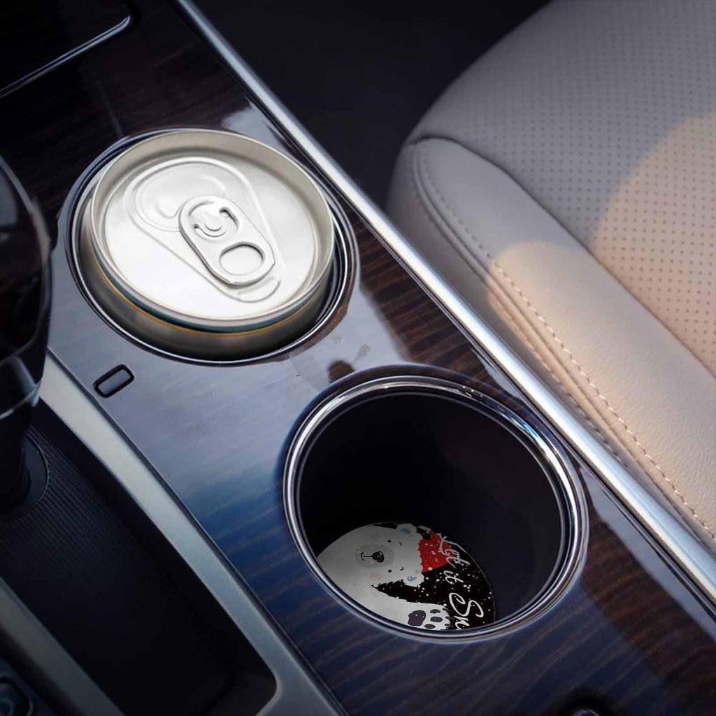 Black Ceramic Car Coasters 6 Piece Set S335338