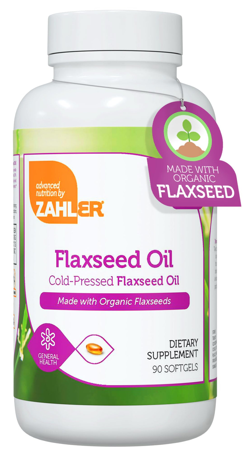 Organic Flaxseed Oil 1000mg Softgels 90 Count B431