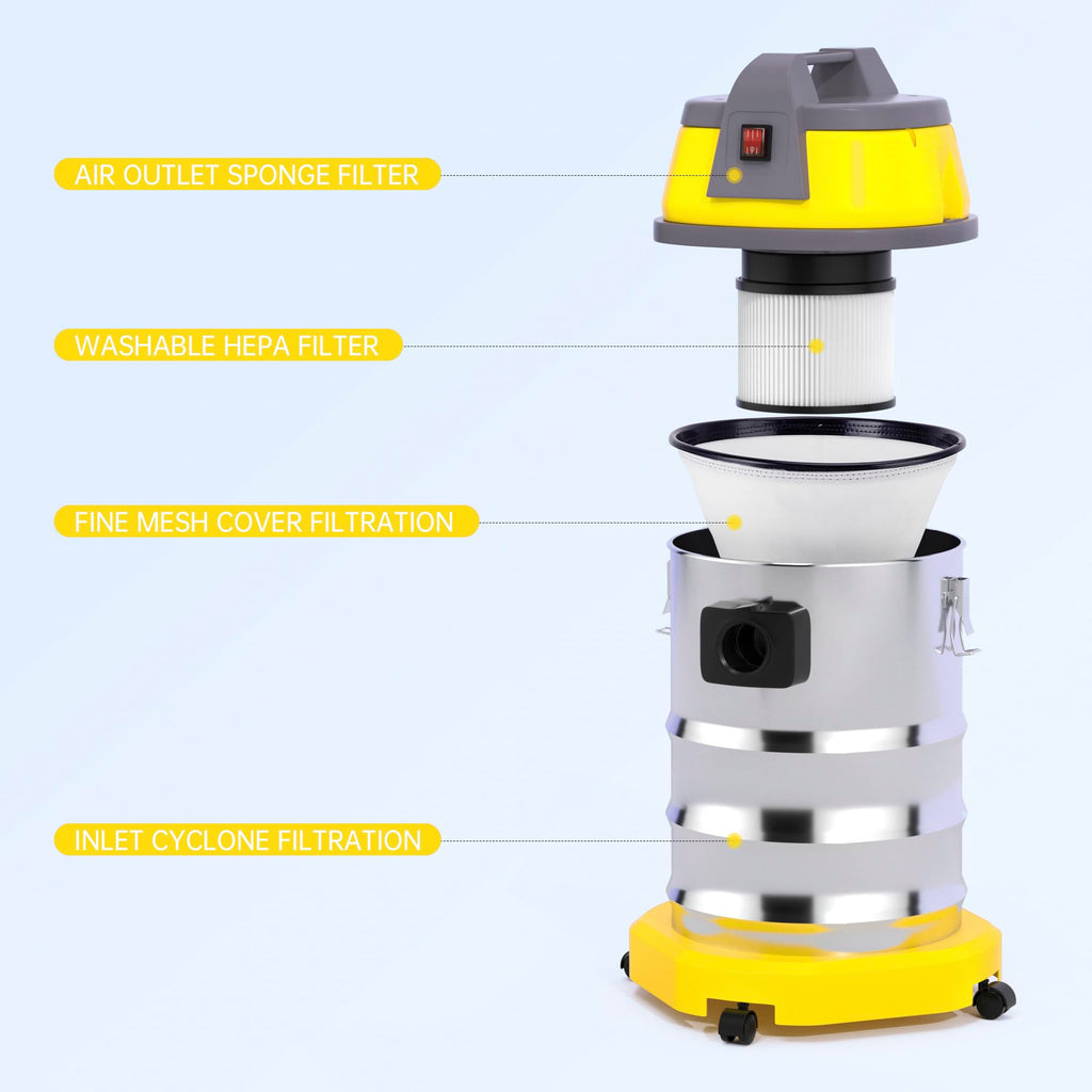 10 Gallon 8 Peak Hp Wet/Dry Shop Vacuum with Attachments K174