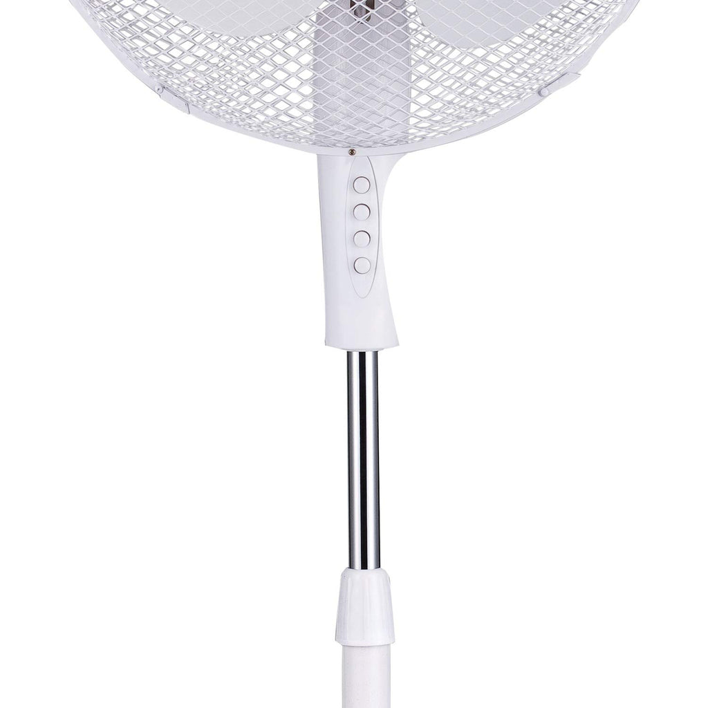 White 16-inch 3-Speed Oscillating Stand Fan Q113447