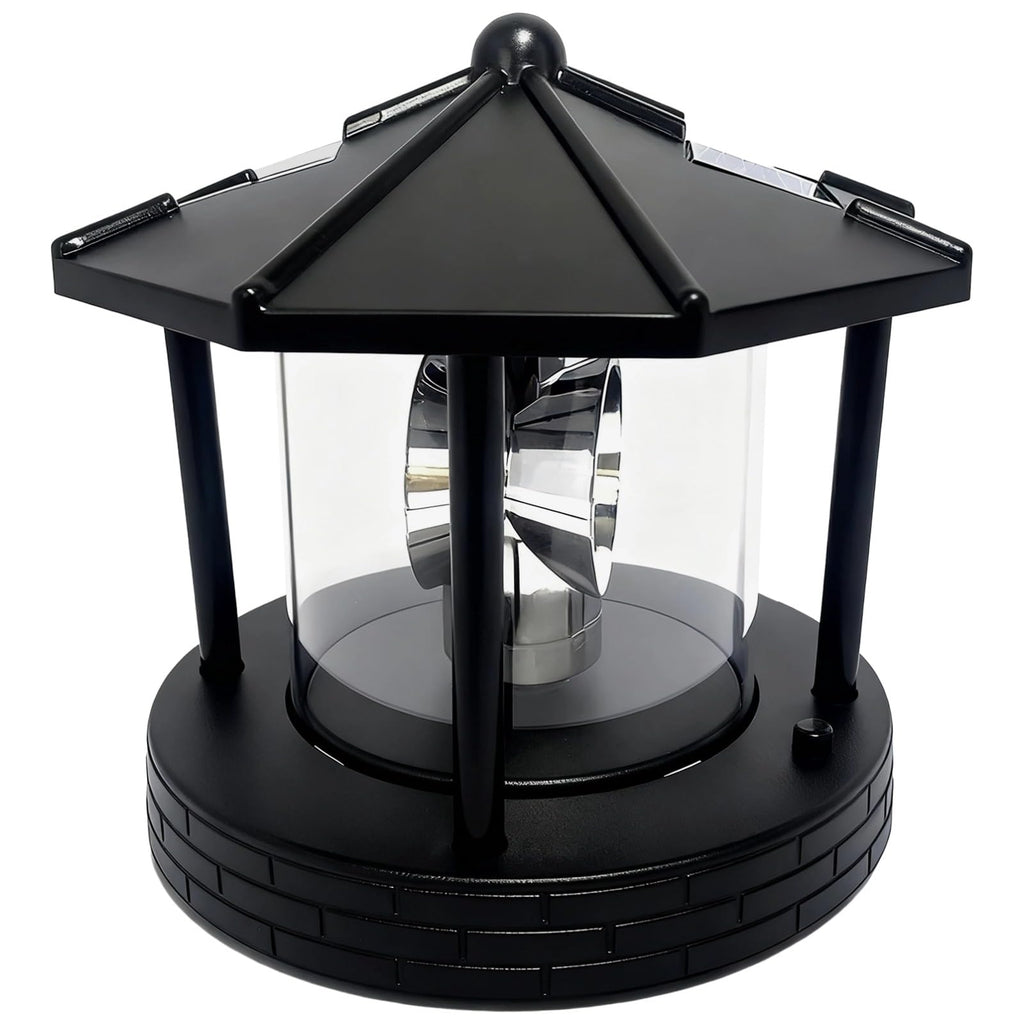 Solar Lighthouse with Rotating Beacon, 5.7 x 5.7 x 6.9 in S615