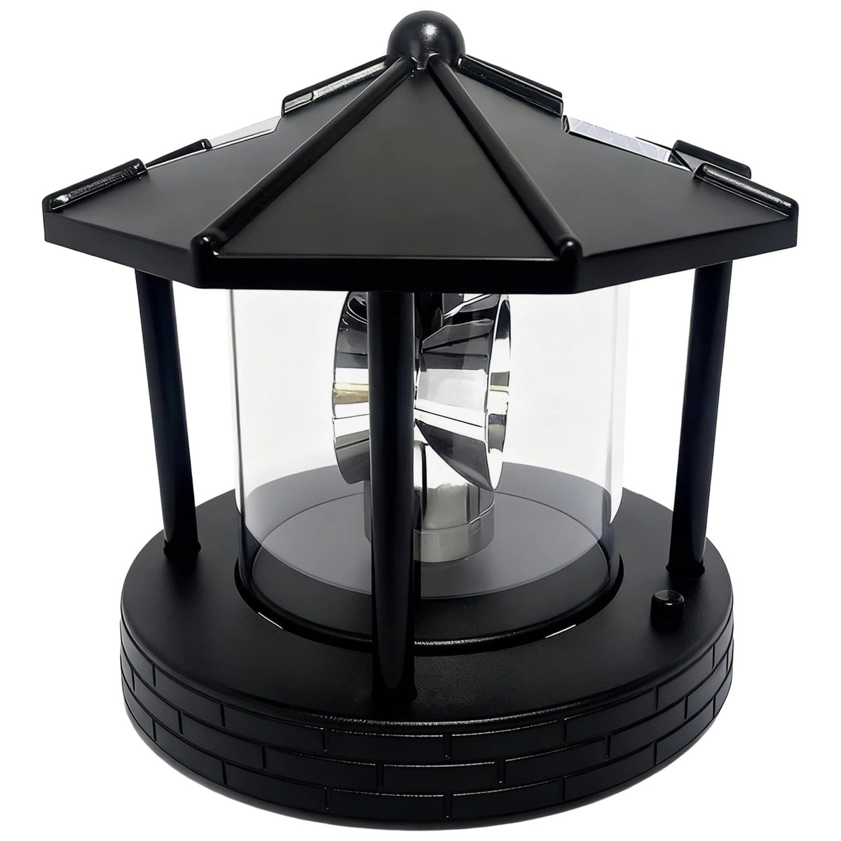 Solar Lighthouse with Rotating Beacon, 5.7 x 5.7 x 6.9 in S615