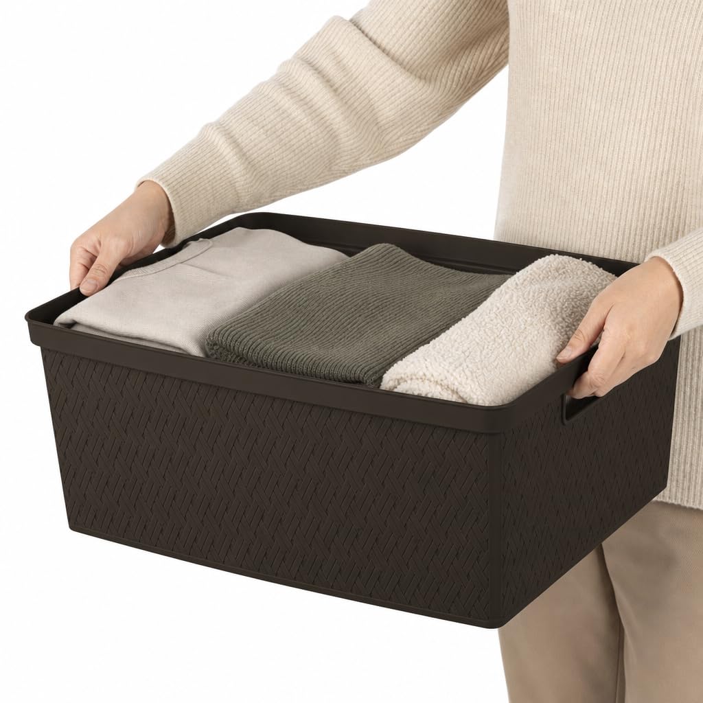 Brown 4 Drawer Plastic Storage Drawers R755884