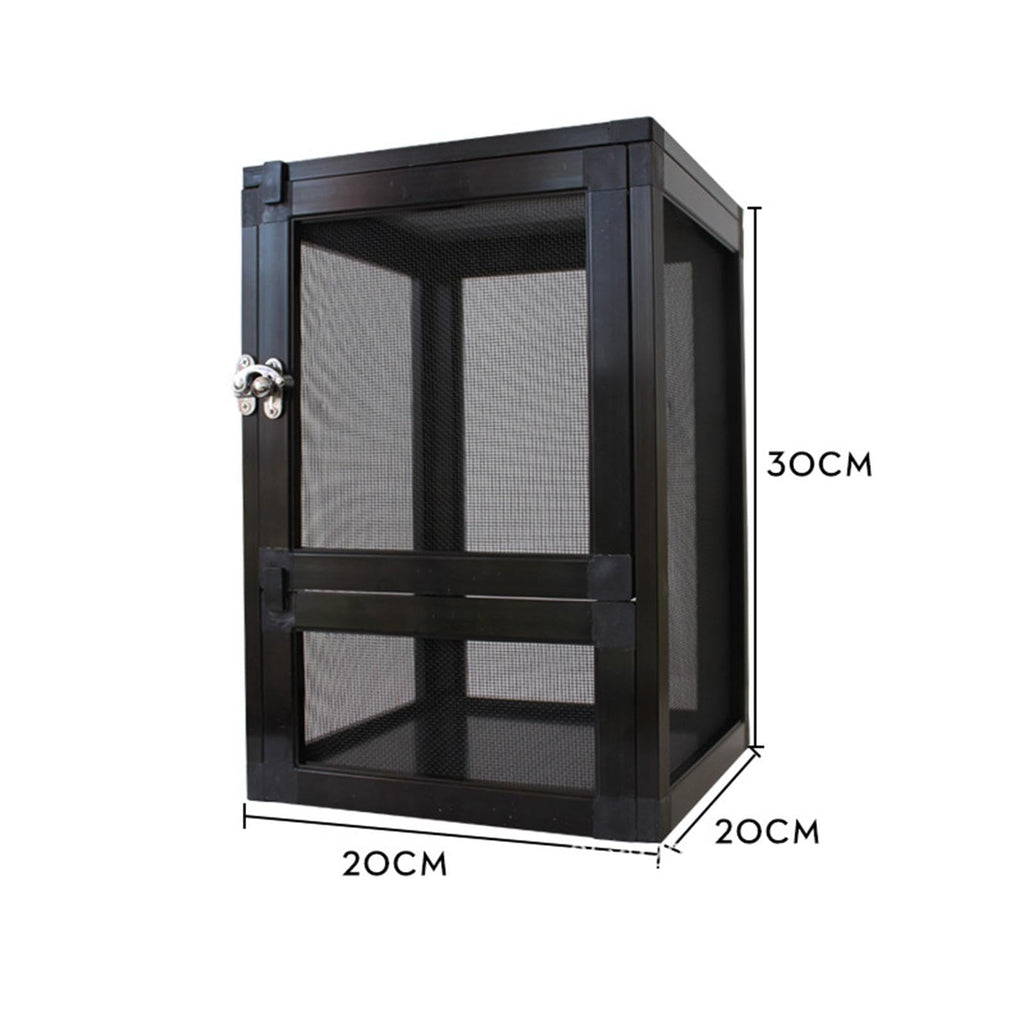 Black Aluminum Alloy Mesh Screen Habitat Cage F25945