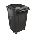 Black 45 Gallon Wheeled Plastic Garbage Can U4897