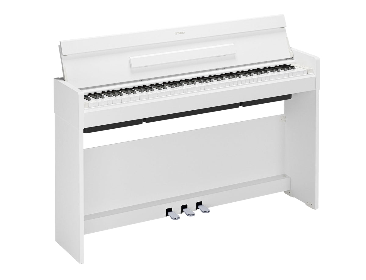 White 88-Key Weighted Digital Piano with 3-Pedal Unit O546