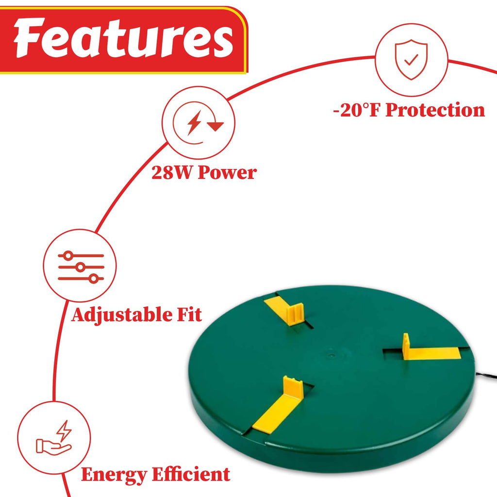 28W Heated Poultry Waterer Base T838527