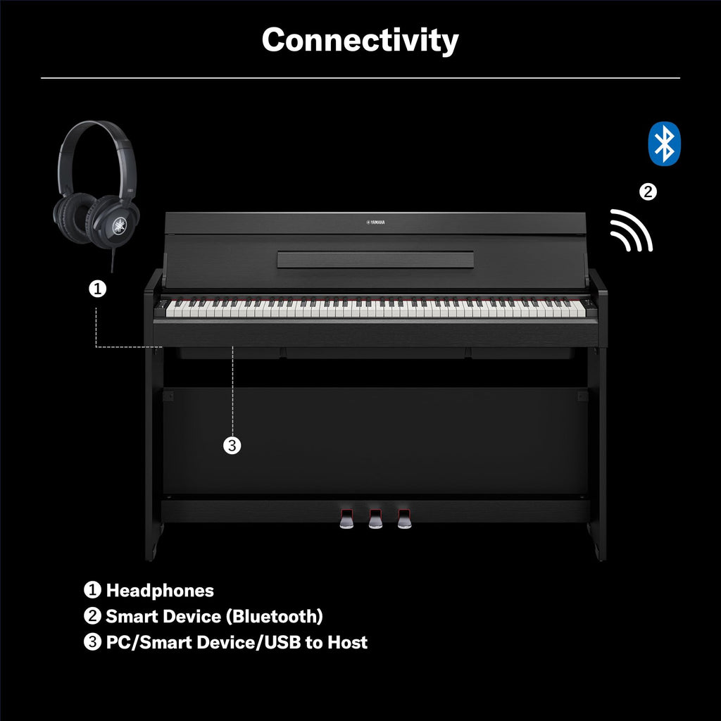 White 88-Key Weighted Digital Piano with 3-Pedal Unit O546