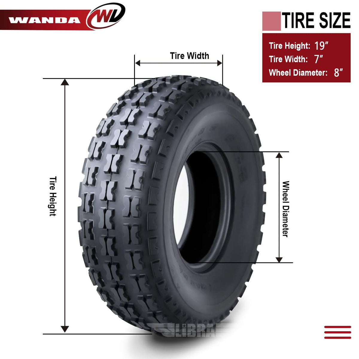 2 New Sport ATV Tires 19x7-8 4PR Z23781