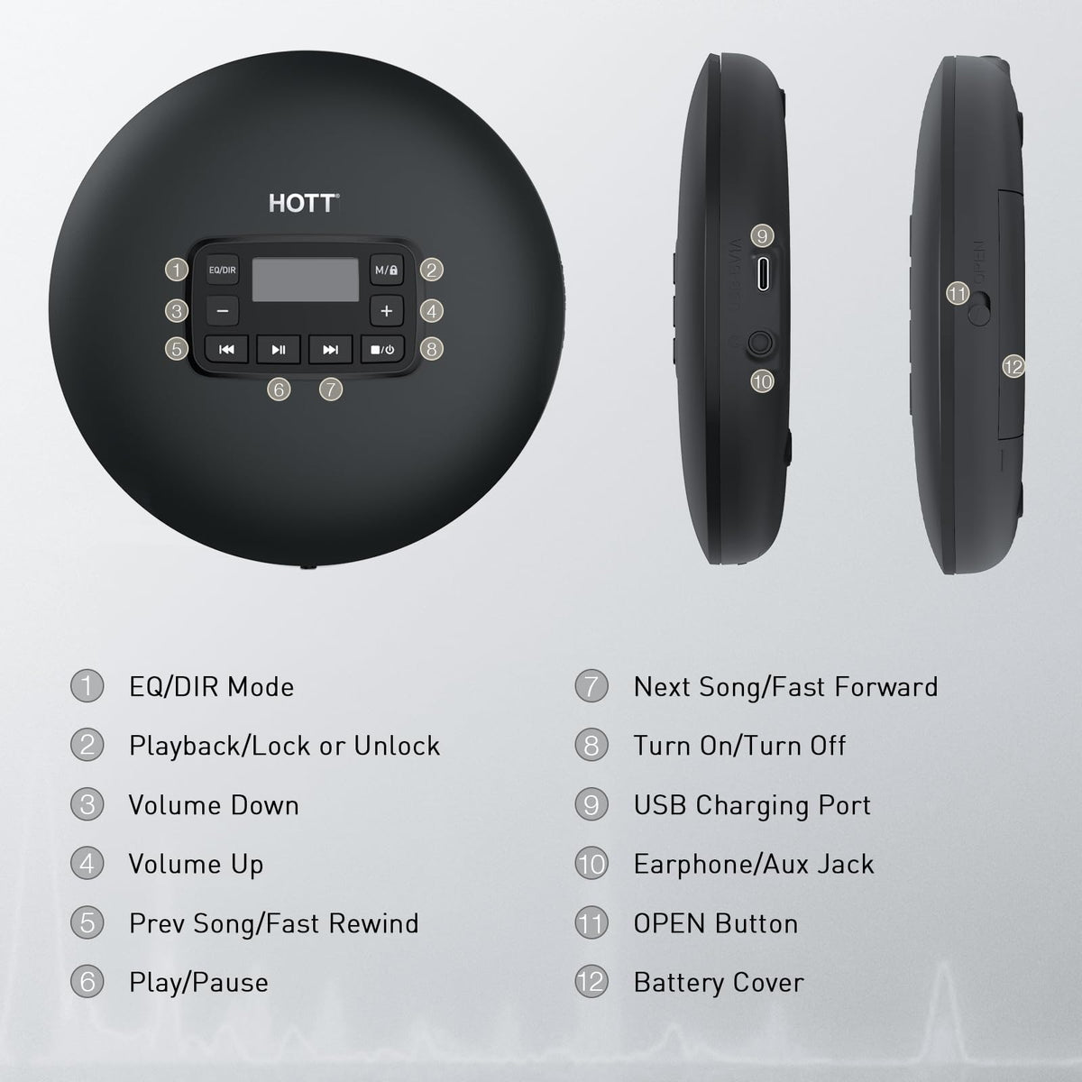 Portable CD Player with Anti-Skip Protection R126192