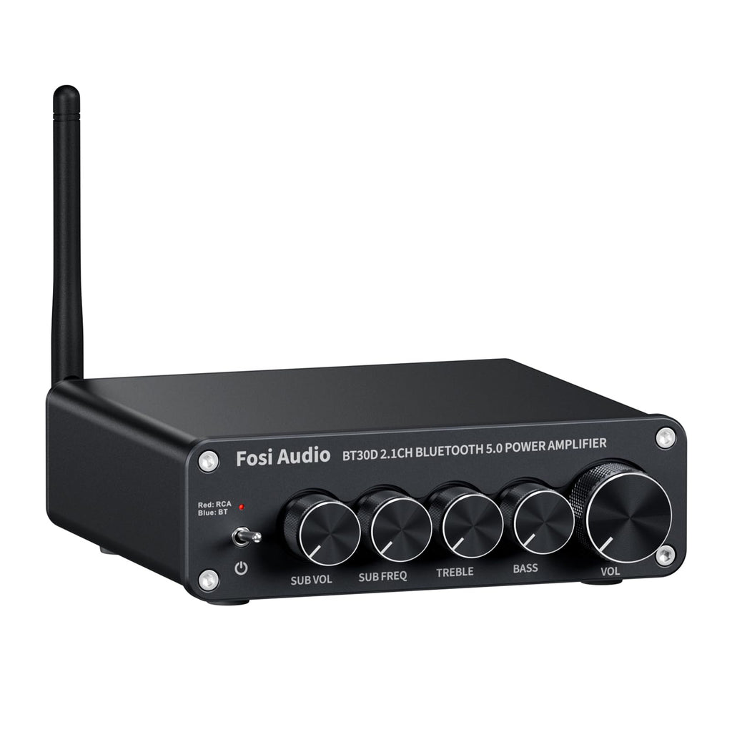 Bluetooth 5.0 Stereo Audio Receiver Amplifier 2.1 Channel Mini Hi-Fi Class D Integrated Amp C59551