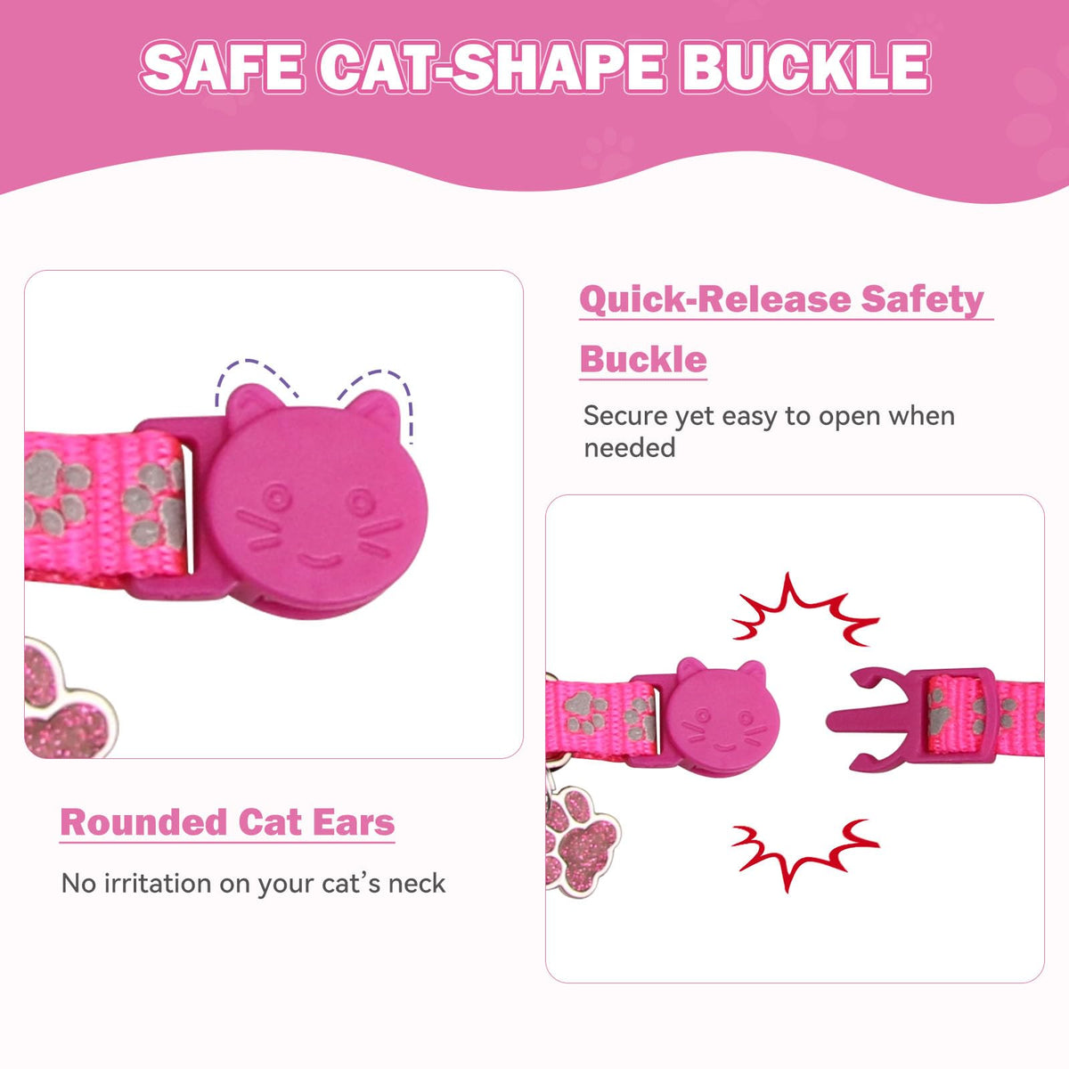 Breakaway Cat Collars with Bells 4PCS O772