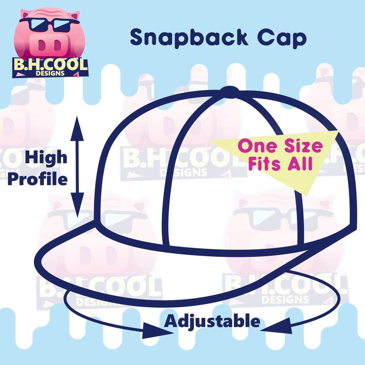 Structured Flat Bill Snapback Cap G320