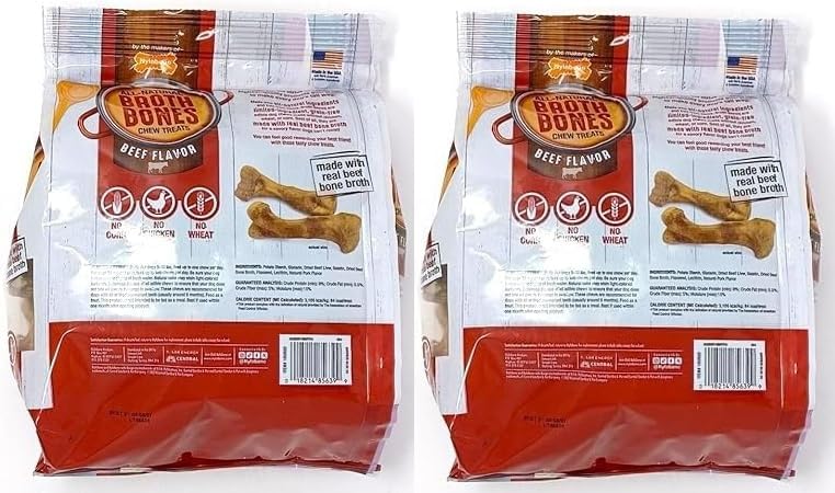 All-Natural Beef Broth Bones Dog Chew Treats A42601