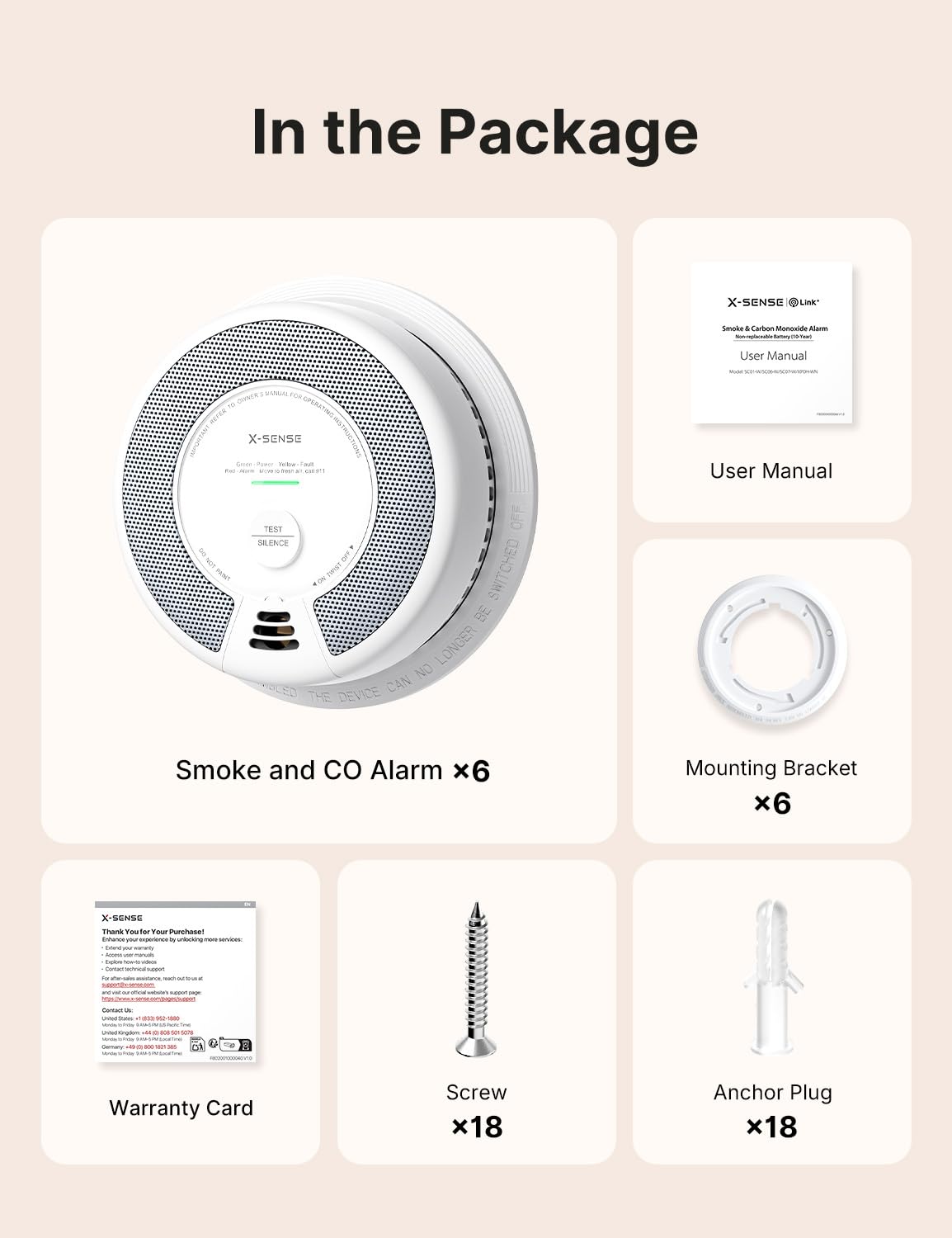 Interconnected Smoke and CO Detector L1470