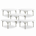 72-Inch Round Folding Tables 5-Pack Heavy-Duty Plastic X70741