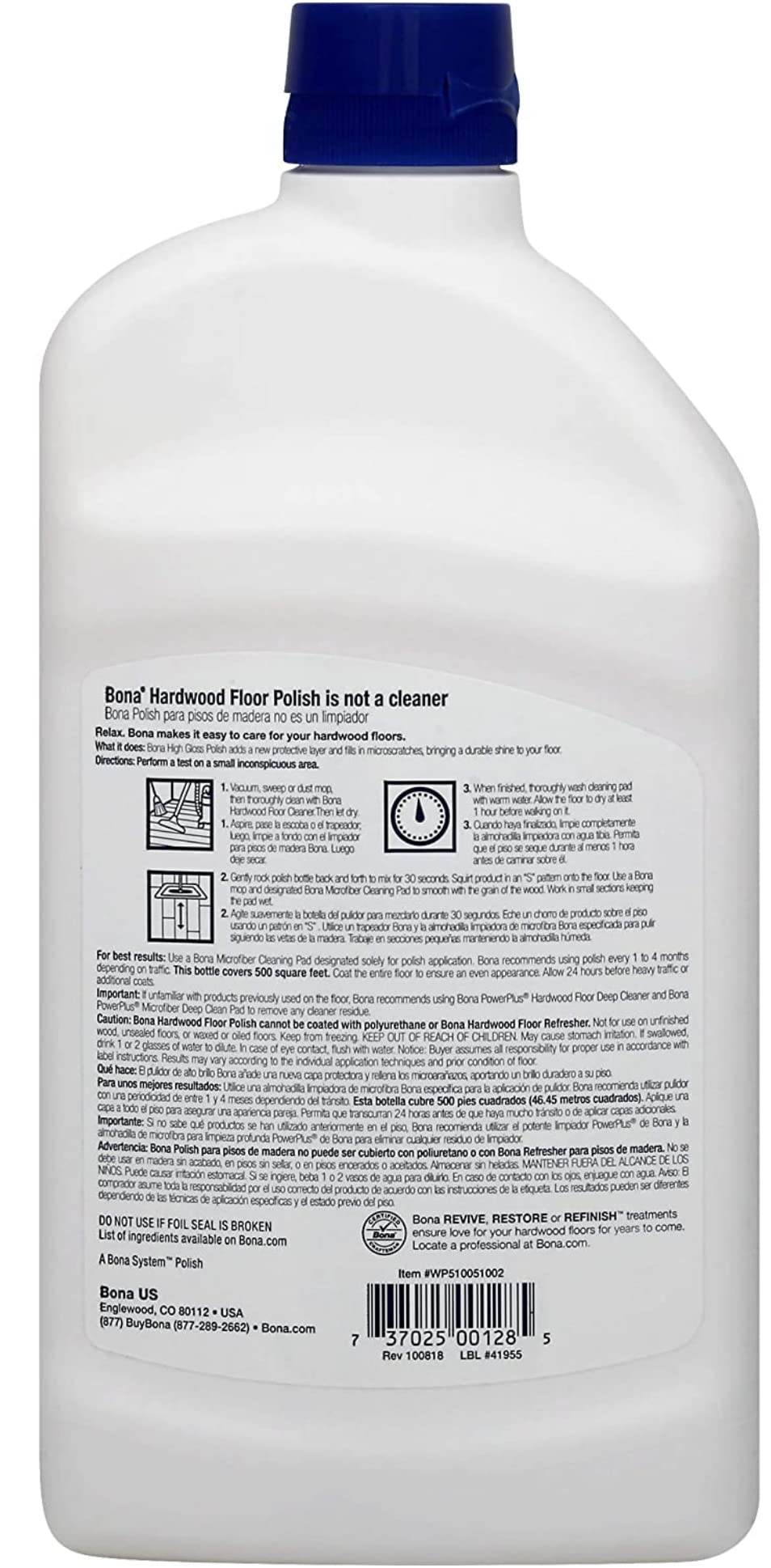 High Gloss Hardwood Floor Polish 36 oz Y870010