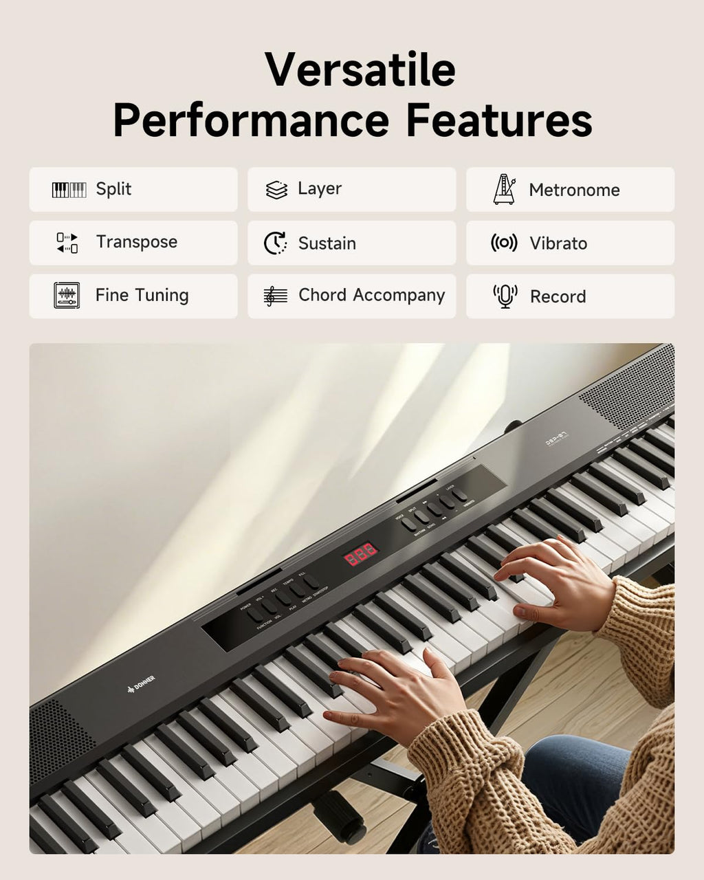 88 Key Semi-Weighted Digital Piano with Carry Bag L2535