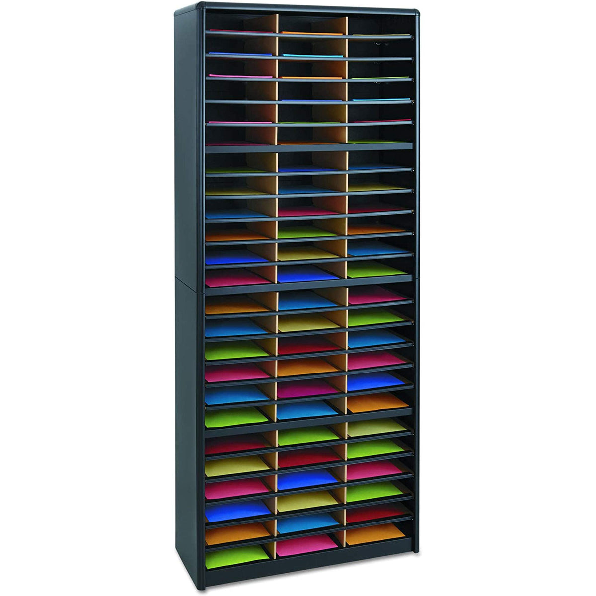 72 Compartment Black Literature Organizer A360217