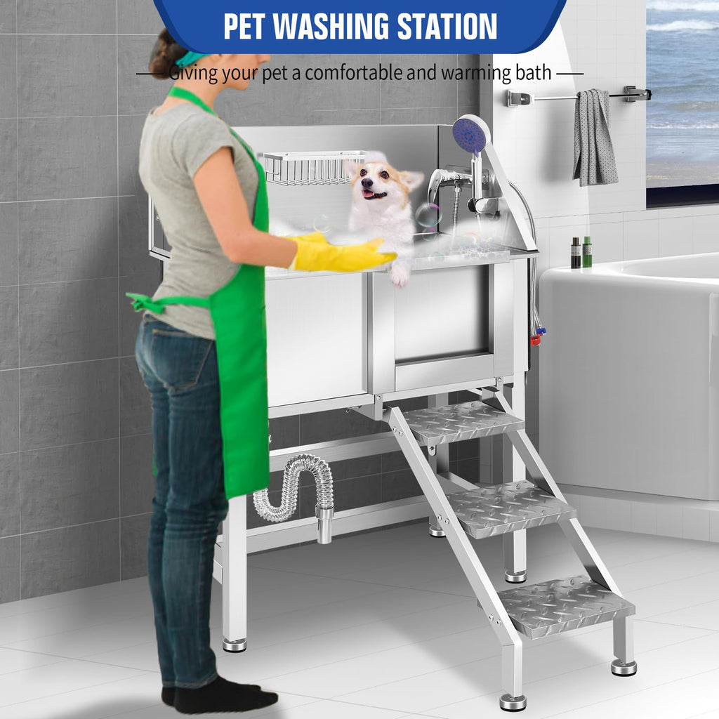 Stainless Steel Dog Washing Station Y563