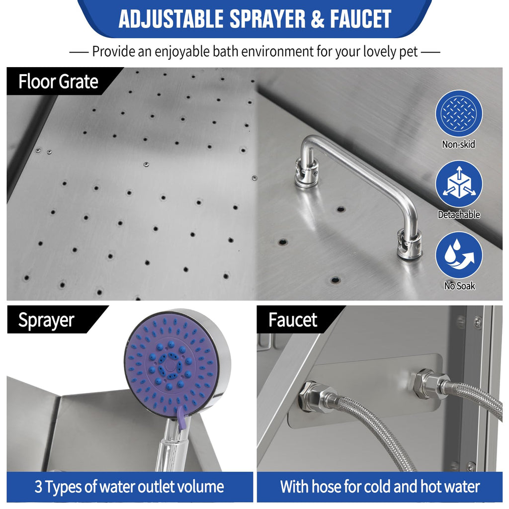 Stainless Steel Dog Washing Station Y563