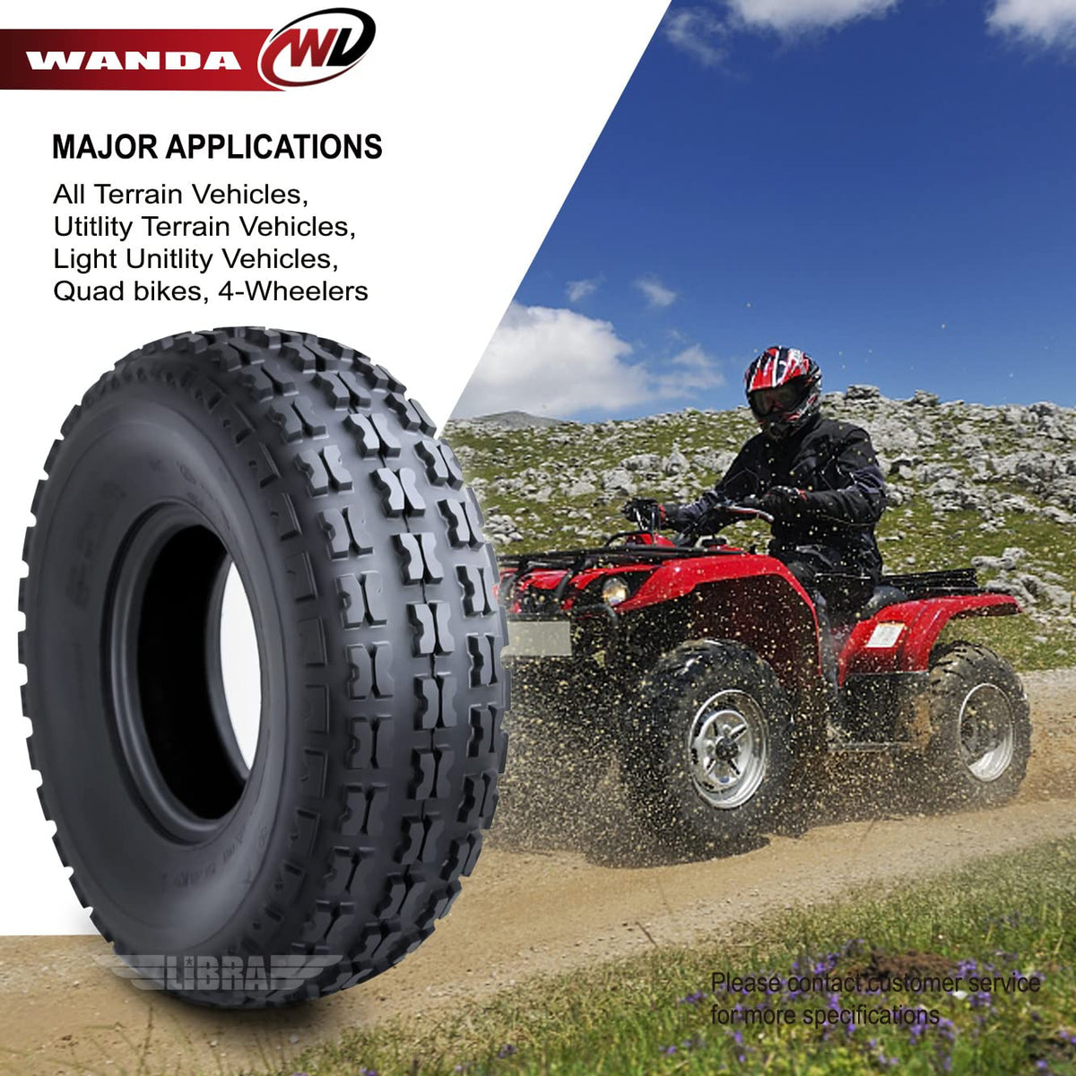 2 New Sport ATV Tires 19x7-8 4PR Z23781