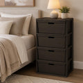 Brown 4 Drawer Plastic Storage Drawers R755884