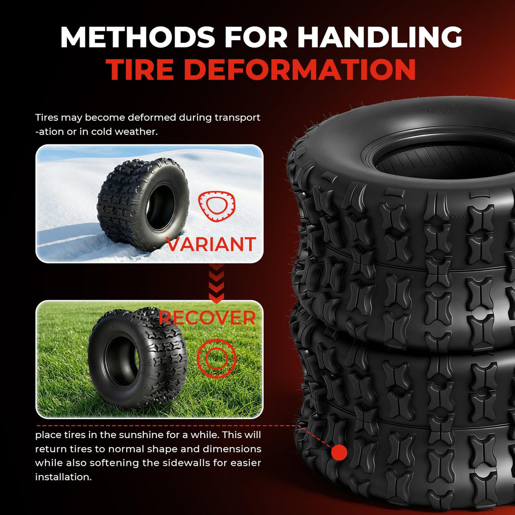 Set of 2 18x9.5-8 Tubeless All-Terrain Tires L305717