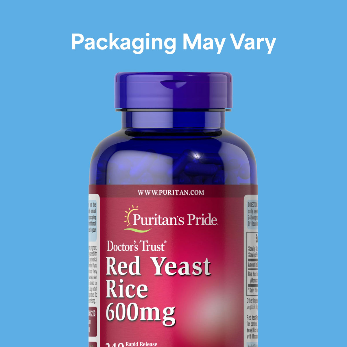 Red Yeast Rice 600mg 240 Capsules D9575