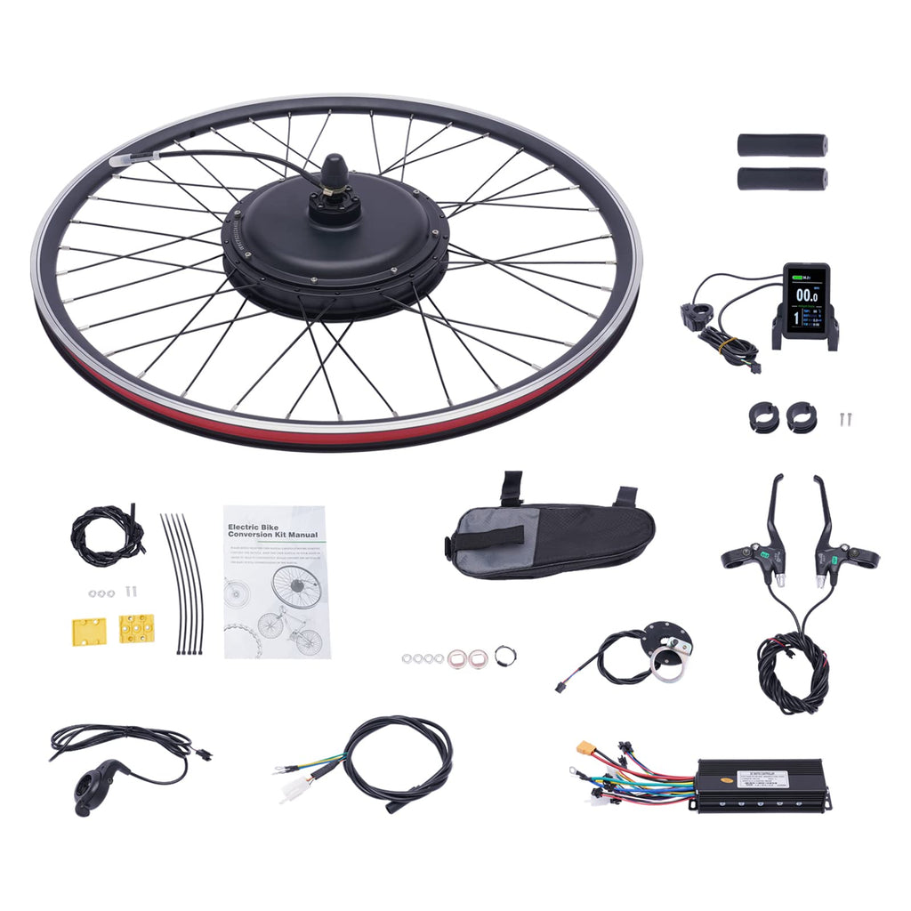 48V 1000W E-Bike Conversion Kit with Display Brushless Gearless Motor I987