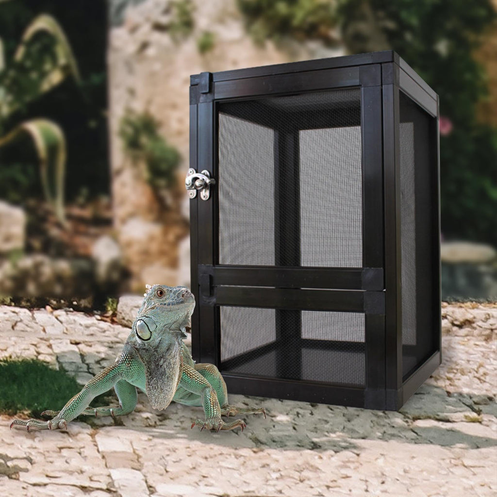 Black Aluminum Alloy Mesh Screen Habitat Cage F25945